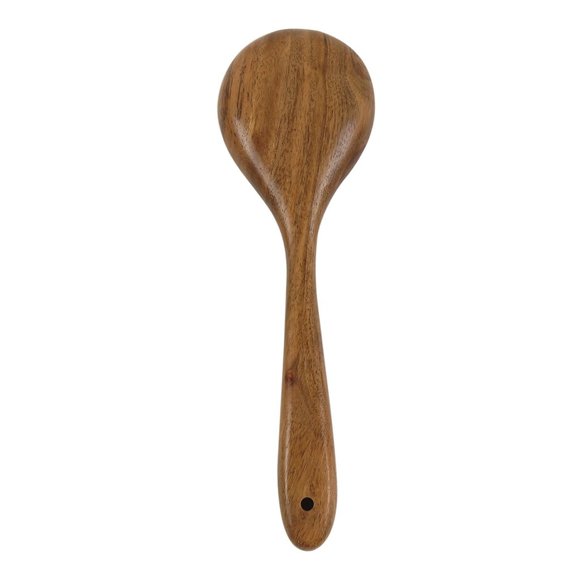 Oussum Cooking Kitchen Utensils Wood 6 Spoons Set Acacia Wooden Spoons & Holder - Picture 12 of 16